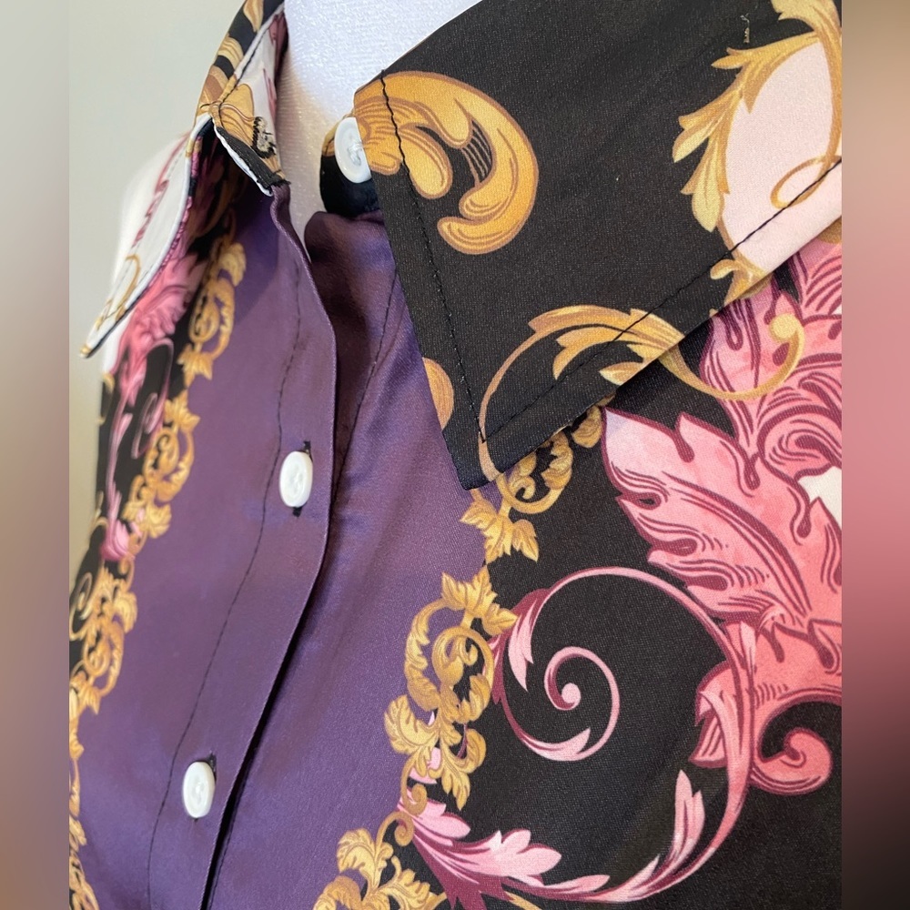 DG2 By Diane Gilman Button Down Blouse NWT 1B2 Size L - Picture 3 of 7